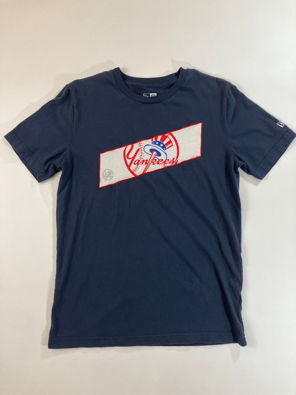 New Era New York Yankees Men’s M Navy Applique Logo T Shirt MLB Baseball
